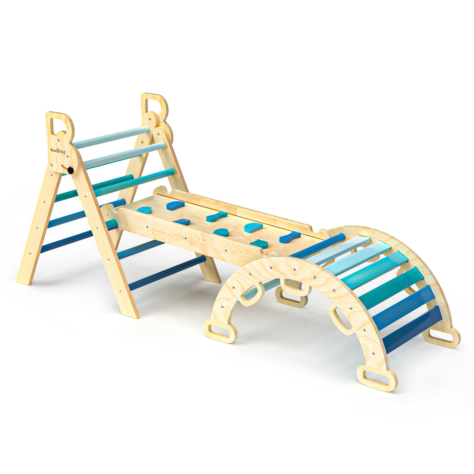 Juego de triángulos Pikler Aurora- BlueWood® 2024 *Azul degradado